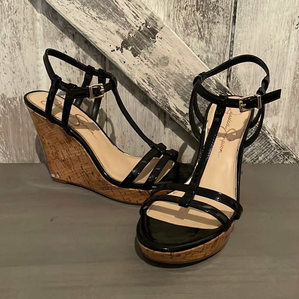 Jessica Simpson Strap Wedges Size 8